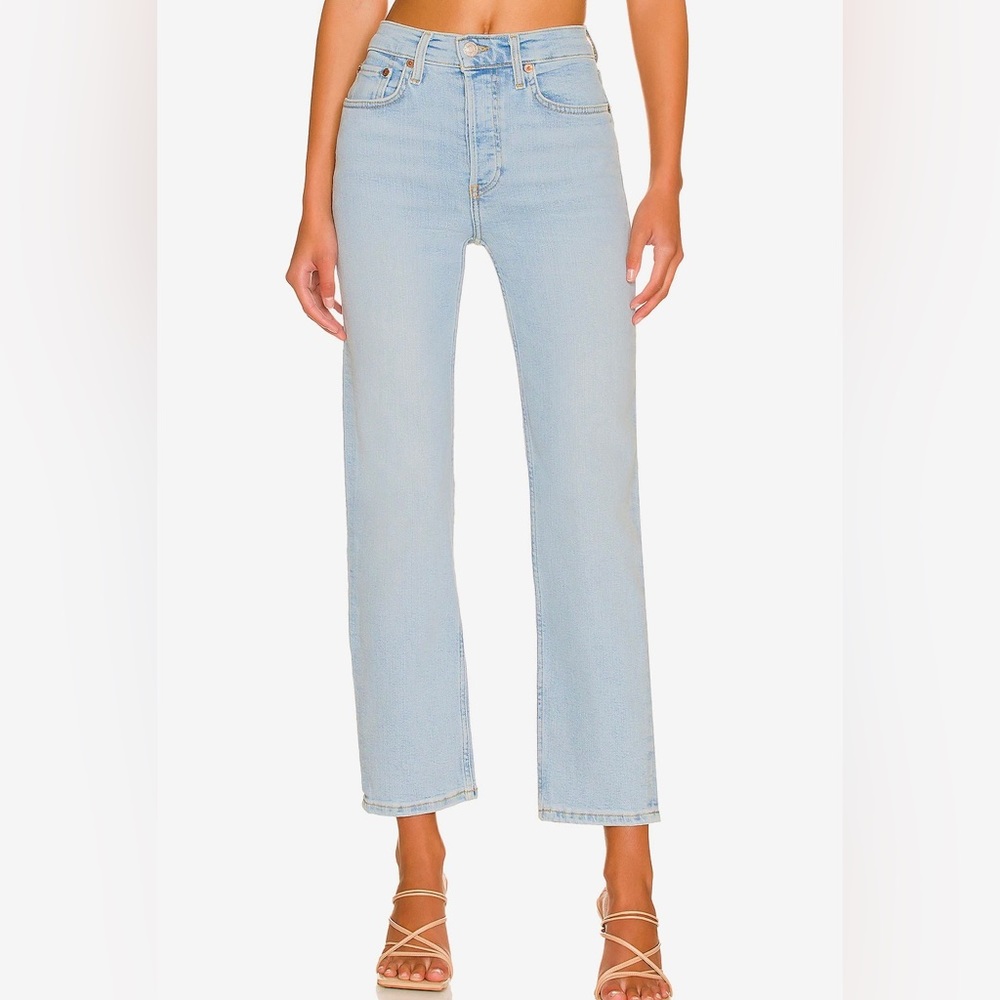 Re/done 70’s stovepipe jeans in River fade!